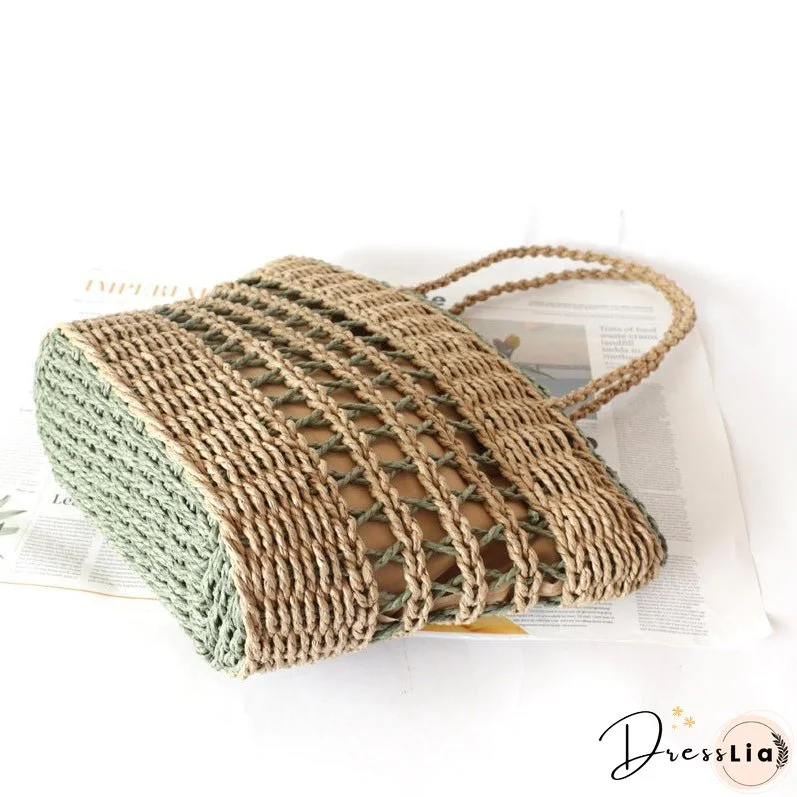 Hollow Out Vegetable Basket Vacation Casual Handbag