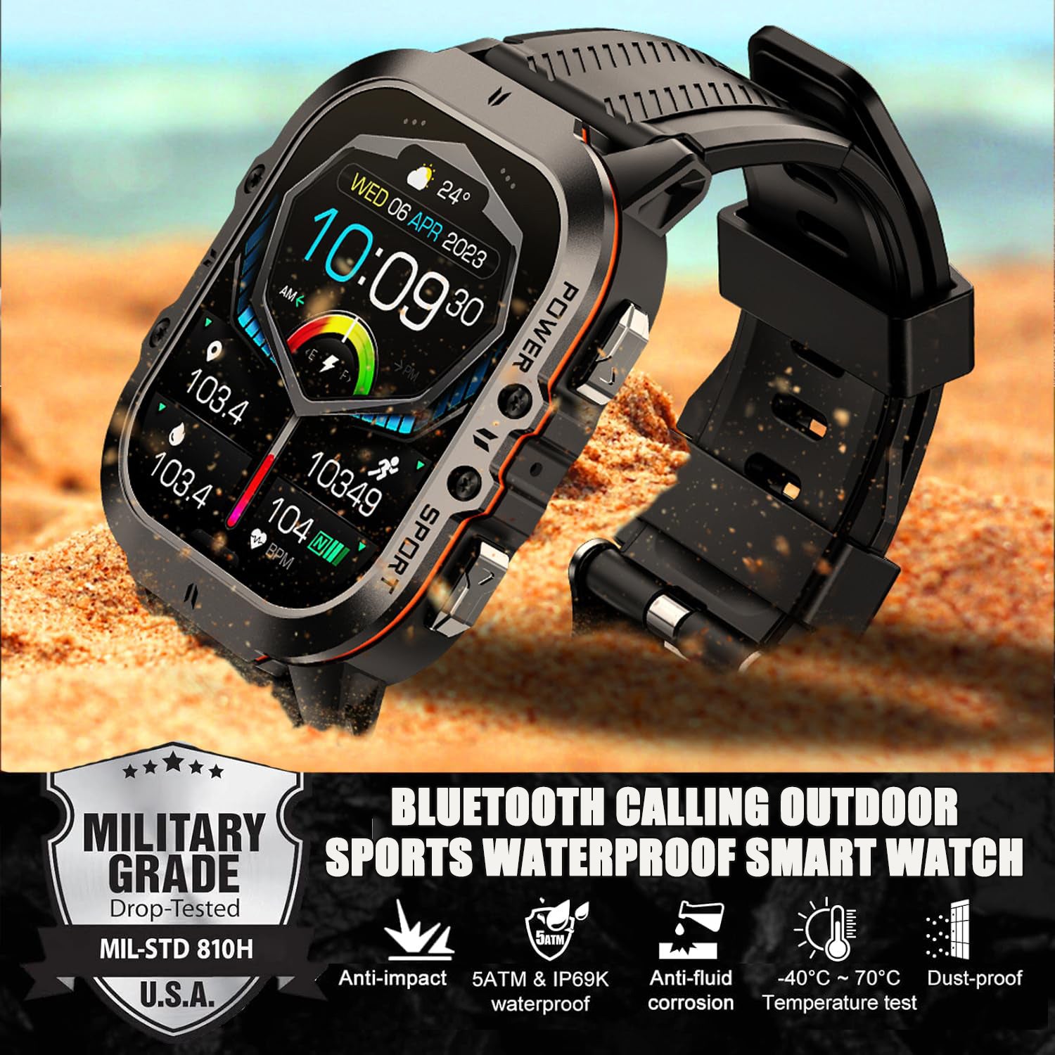 C26 Bluetooth Calling, Three-Proof, Outdoor Sports, Waterproof Heart ...