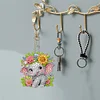>SALE<6Pcs Acrylic Double Sided Elephant Diamond Painting Keychain for Bag Decor