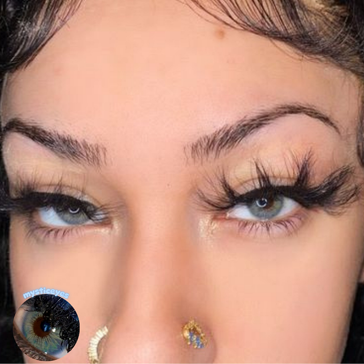 Sun-kissed Bella Grey Colored Contact Lenses