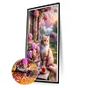 Flowers Cat - Diamond Painting - Full Round Drill (Canvas|40*70cm)