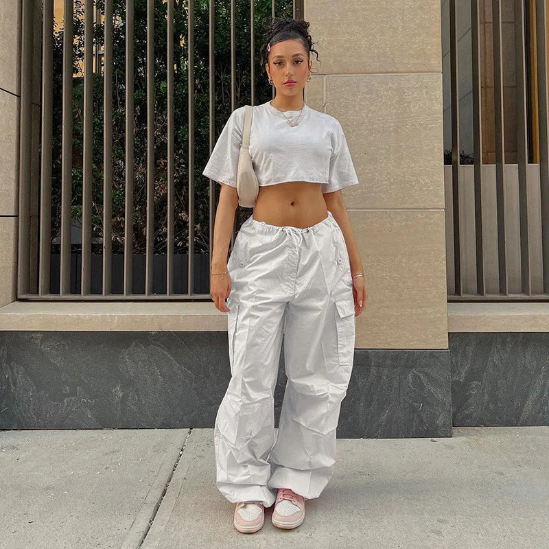 Zingj Street Overalls Autumn Low Waist Trousers Thin Pants