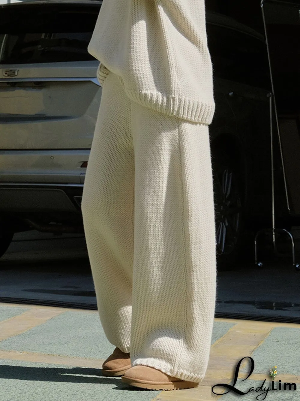 Casual Loose Wide Leg Solid Color Pants