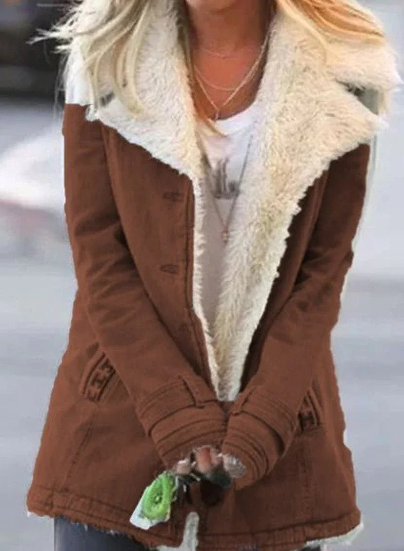 Women's slim mid-length thick coat | EGEMISS