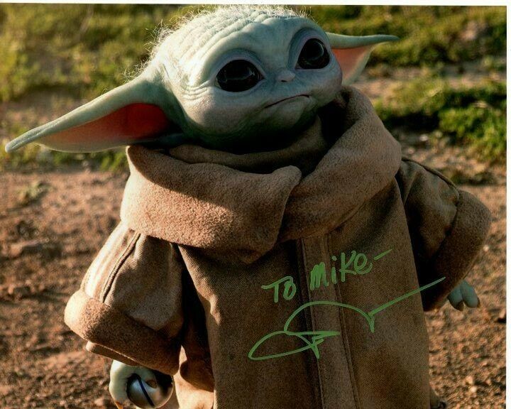 JOHN ROSENGRANT Signed THE MANDALORIAN BABY YODA GROGU Photo Poster paintinggraph - To Mike