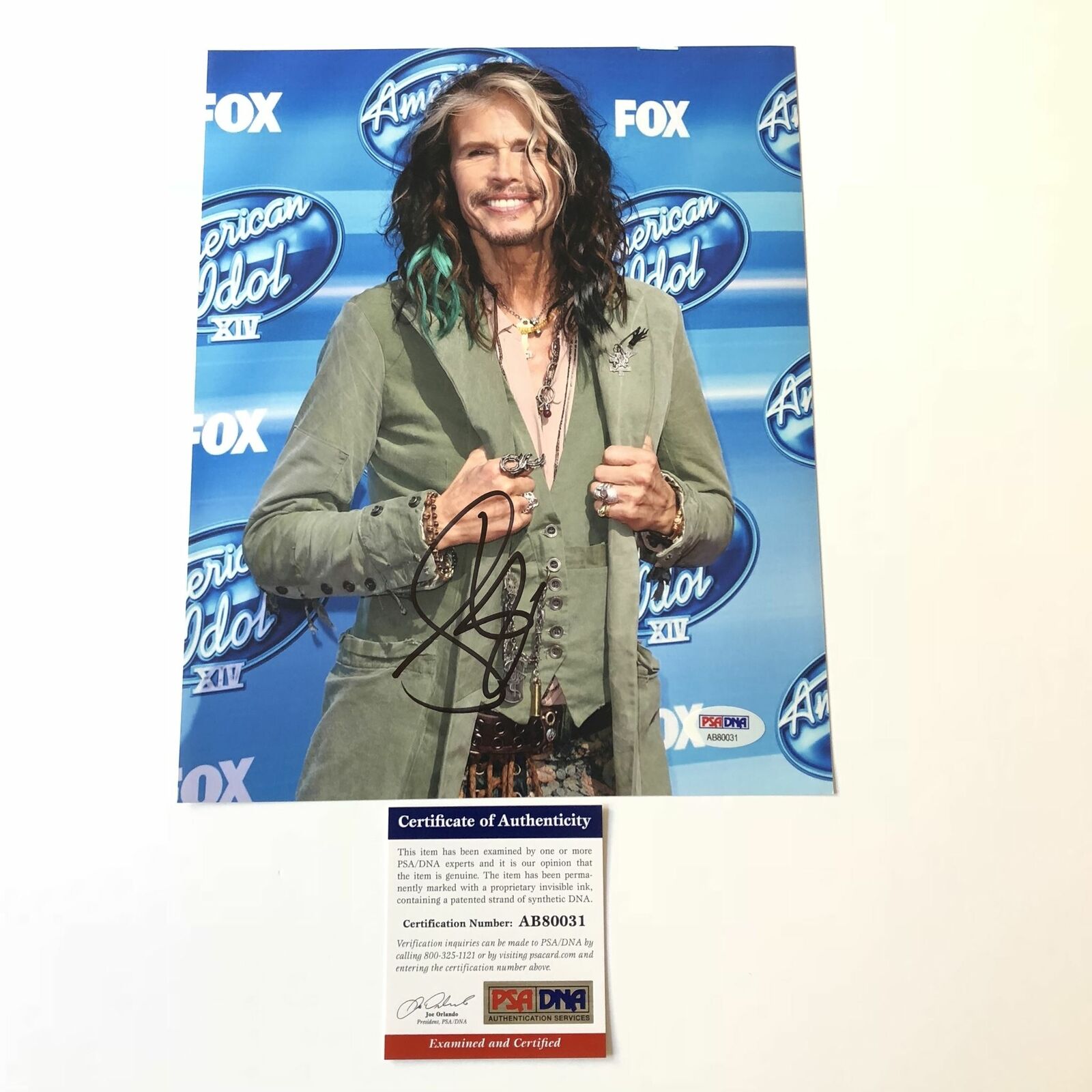 Steven Tyler signed 8x10 Photo Poster painting PSA/DNA Autographed