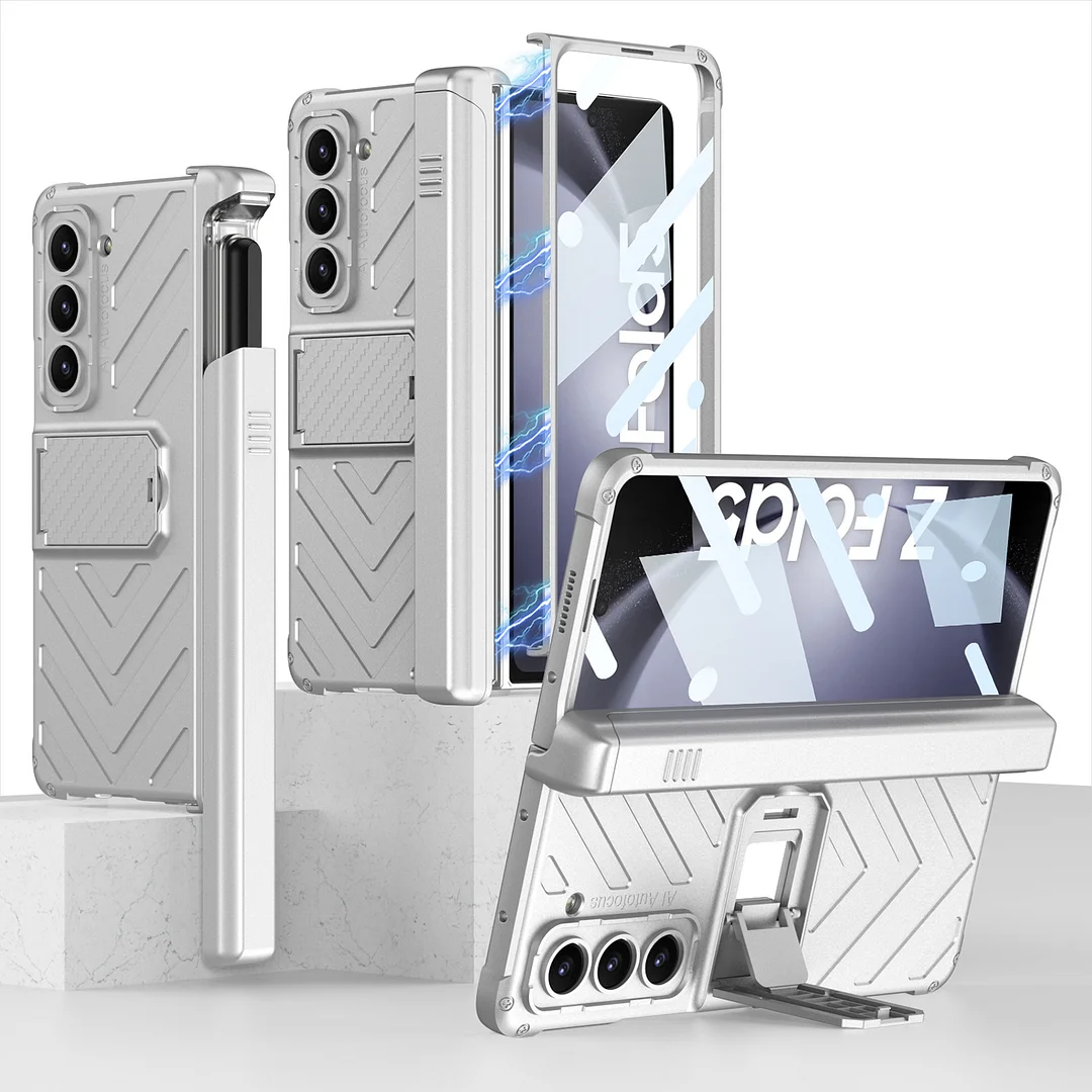 Compatible with Samsung Galaxy Z Fold Series Folding Magnetic Hinge Slide Cover Phone Case