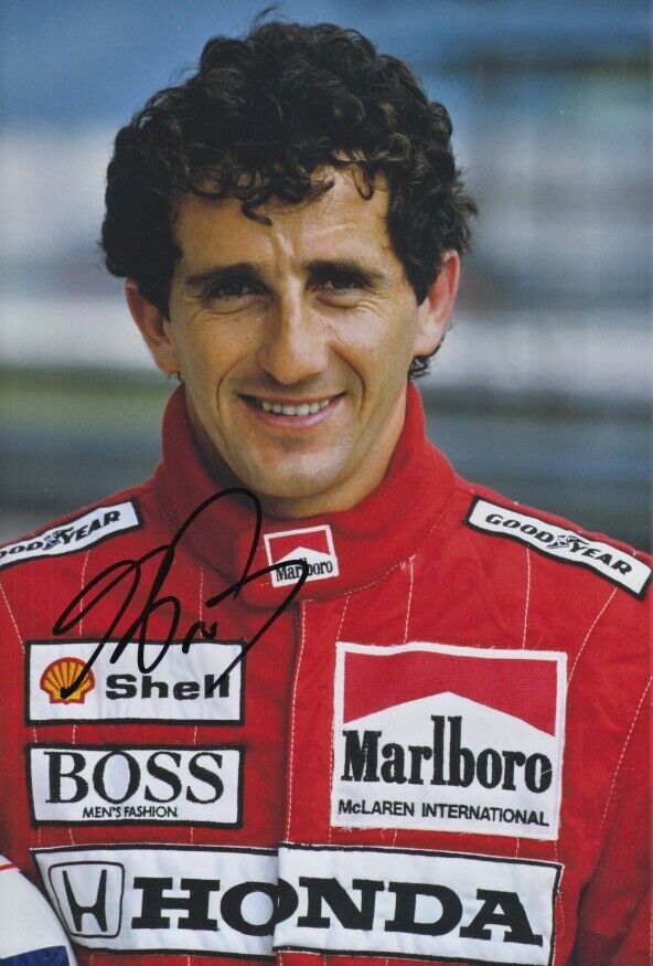 Alain Prost Hand Signed 12x8 Photo Poster painting F1 Autograph Marlboro McLaren 9