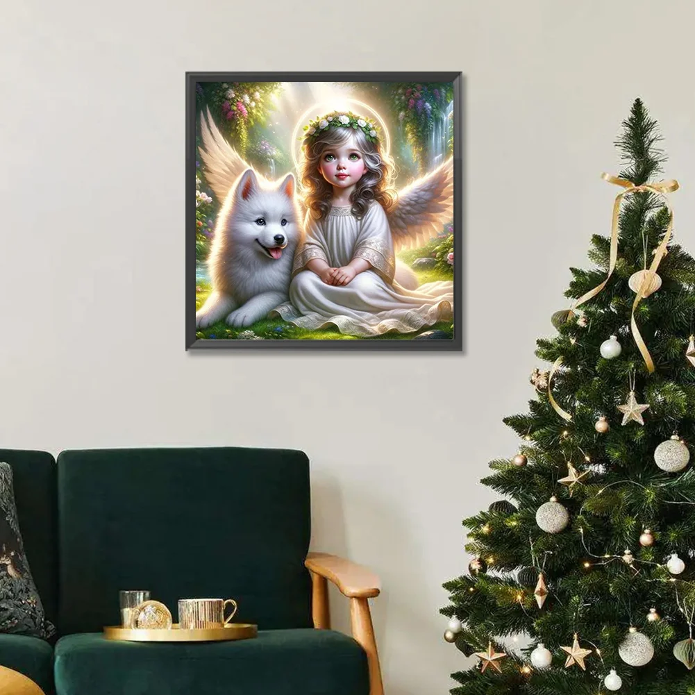 Diamond Painting - Full Round Drill - Wolf Angel(Canvas|30*30cm)