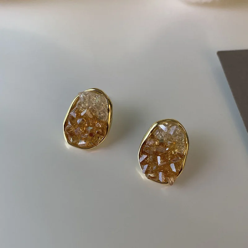 Crystal Irregular Earrings
