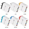 4 Ports USB Color Wall Charger Fast Charging Travel Charger US Plug Adapter