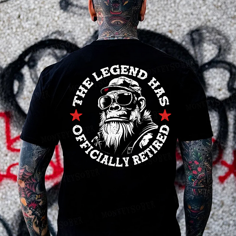 The Legend Has Officially Retired Monkey T-shirt