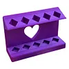 Support de rangement &agrave; d&eacute;coupes en forme de c&oelig;ur 10 fentes, stylo &agrave; peinture multicolore et pince &agrave; pince pour l&rsquo;organisation du bureau de loisirs cr&eacute;