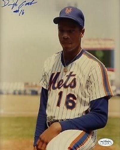 Dwight Gooden Early Mets Signed Jsa Cert Sticker 8x10 Photo Poster painting Autograph Authentic