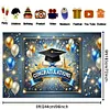Congrats Photography Background Cloth Wear Resist Bachelor Hat Backdrop Banner