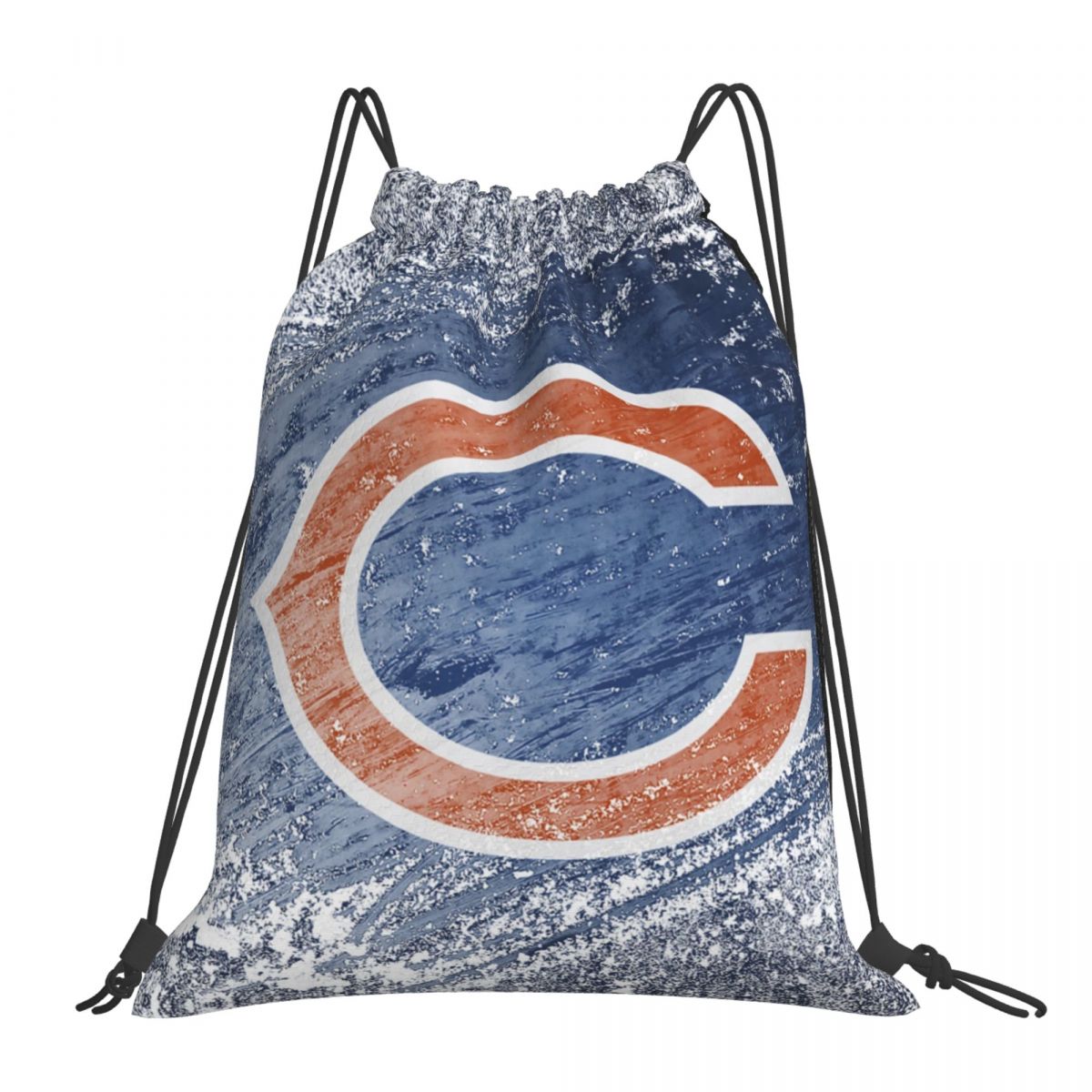 Chicago Bears Frozen C Foldable Sports Gym Drawstring Bag