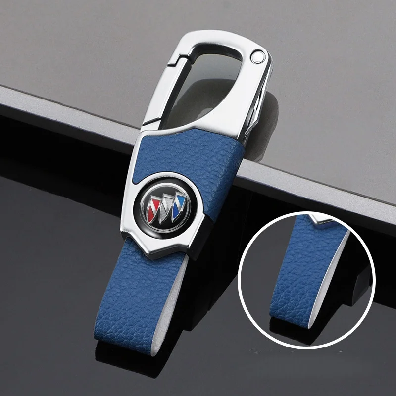 Car anti-theft pendant creative men's high-end keychain suitable for various car keys key leather chain ring