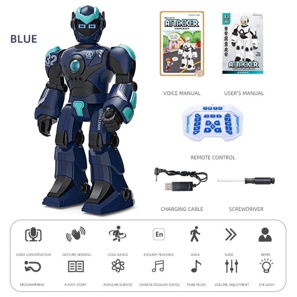 Large Intelligent RC Robot Toy 2.4G For Kids Intelligent Voice