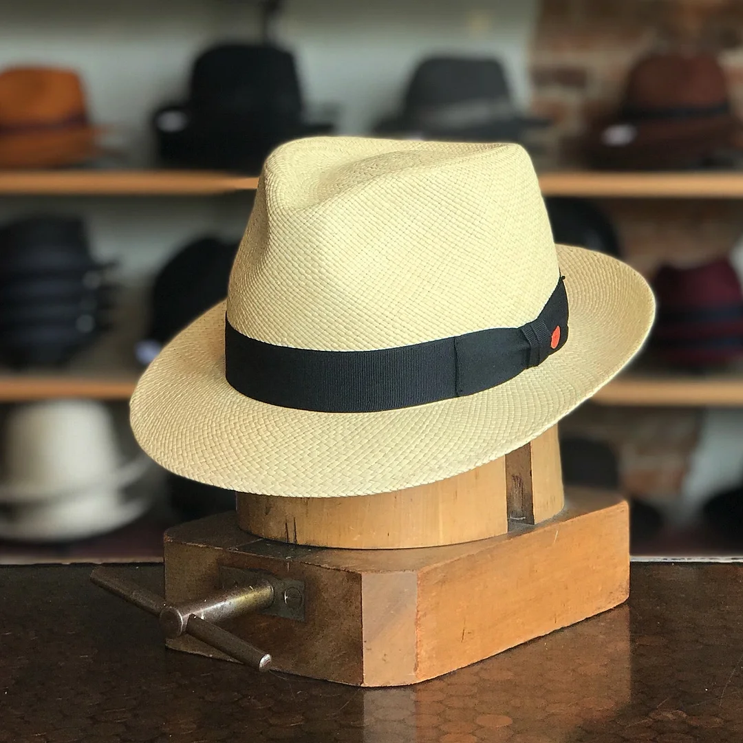 Can be rolls up for packing -Handmade panama hat-Manuel
