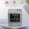 6IN1 DIN-Rail AC Volt Monitor Digital Active Power Factor Energy Meter 110V 220V