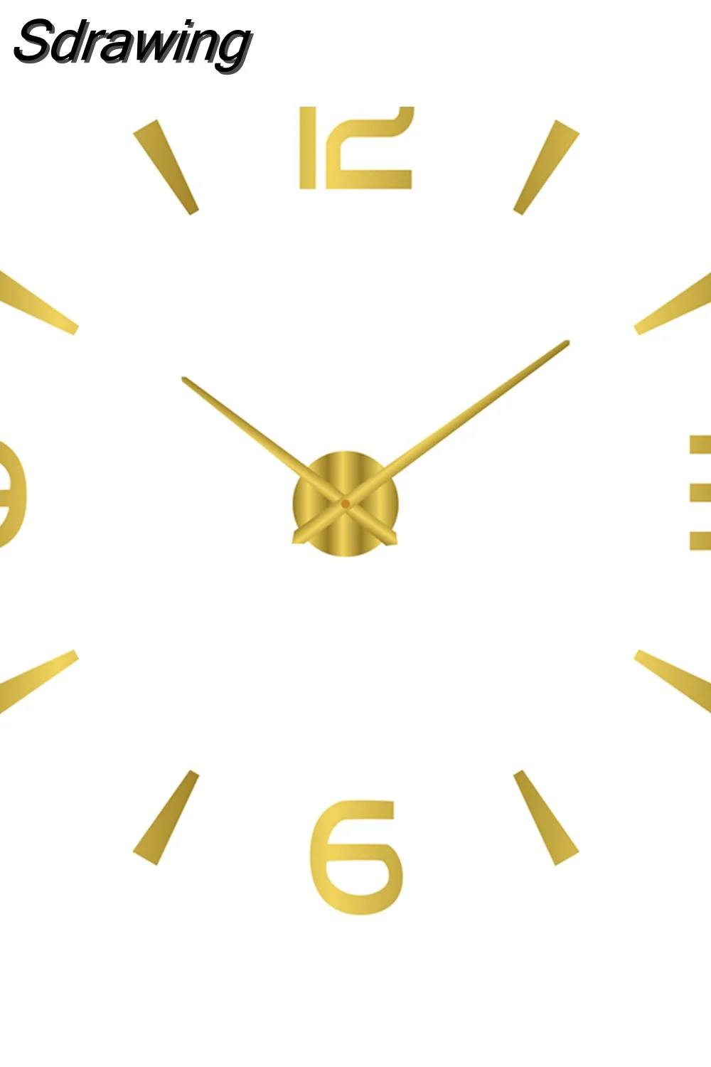 Sdrawing Wall Clock Luminous Frameless Wall Clocks DIY Digital Clock Wall Stickers Silent Clock for Home Living Room Office Wall Decor