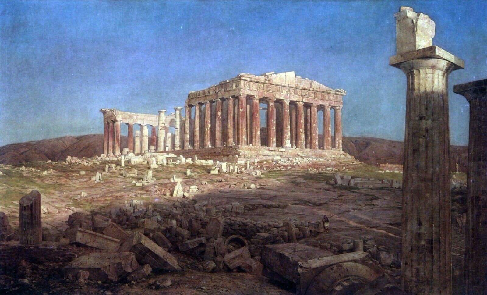 The Parthenon by Frederick Edwin Church Art Silk Poster Wall Art Home Decorative Painting