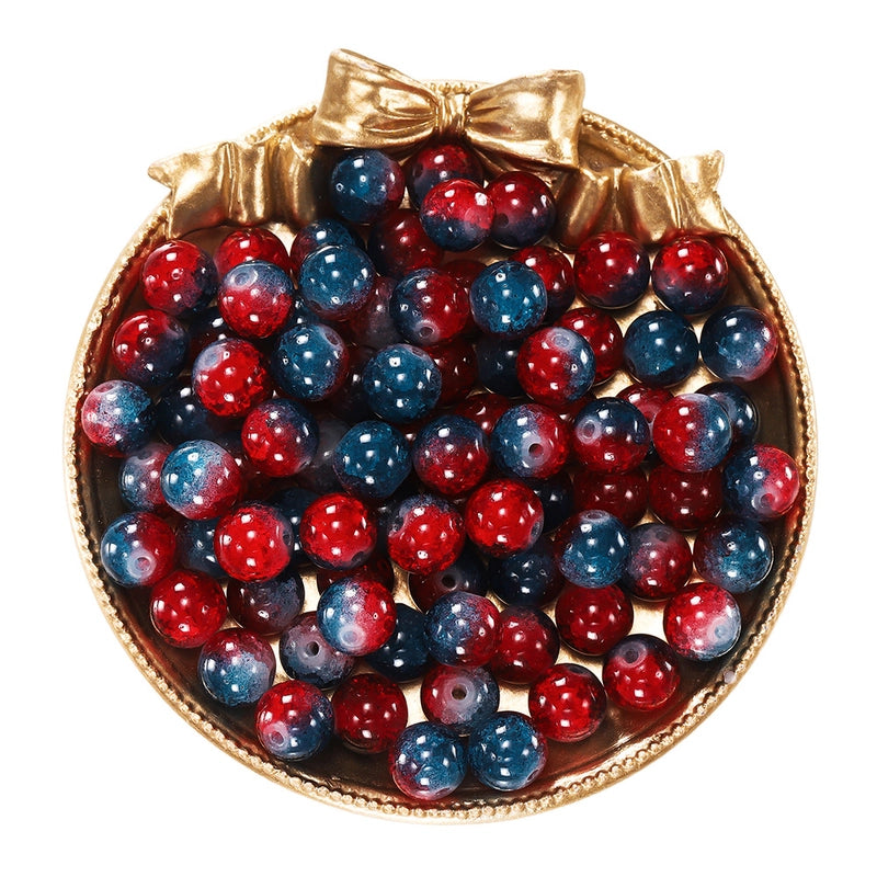 50 PCS/Package Diameter 10mm Diameter 4mm Diameter 8mm Glass Solid Color Jewelry Accessories