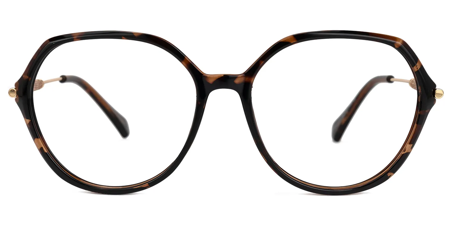 Hans Braun-Tortoise Rund Brille Braun-Tortoise