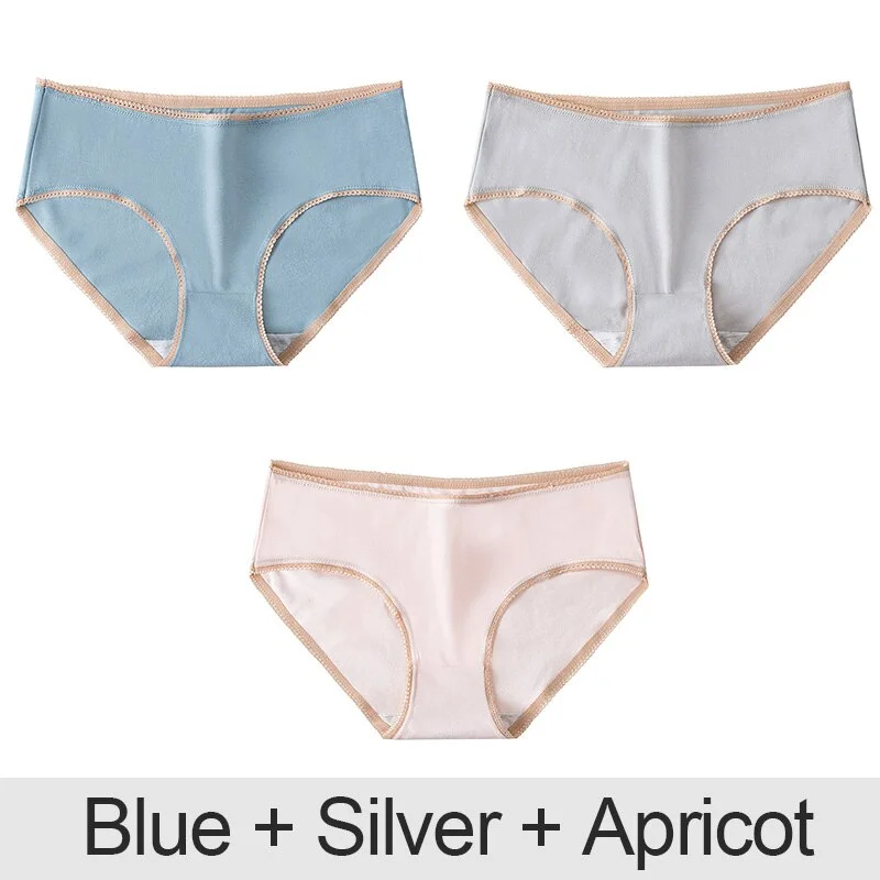 3PCS/Set Cotton Panties Patchwork Women Panties Sexy Lingerie Female Underwear Underpants Woman Panties Briefs Intimate Pantys