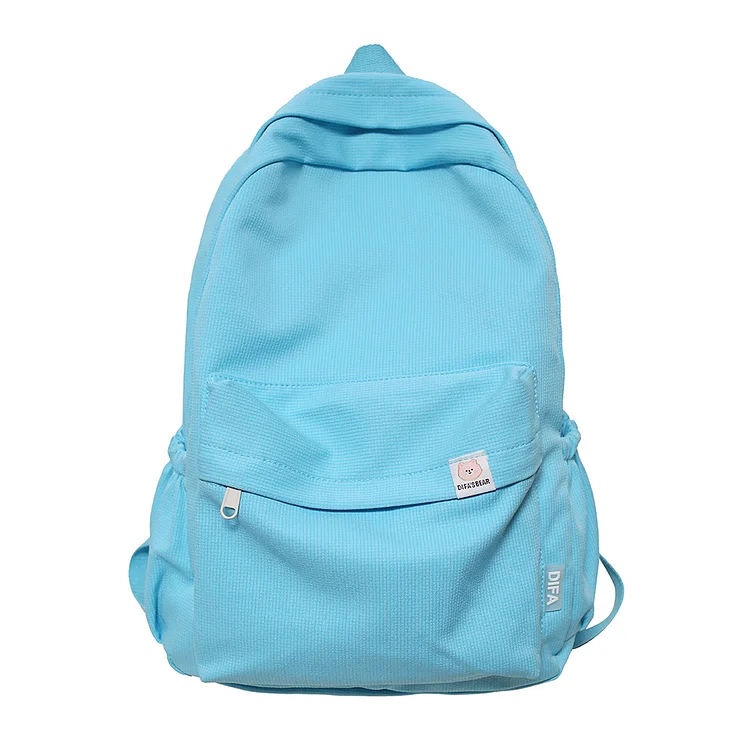 Simple Classic Backpack Teens Girls Student Large Capacity School Book Bag