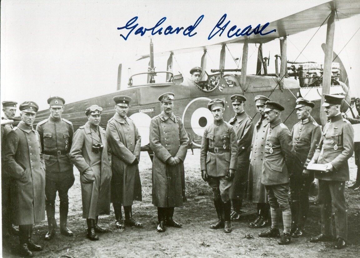 Great War bomber & recon pilot GERHARD HAASE-BERTON signed Photo Poster painting - UACC DEALER