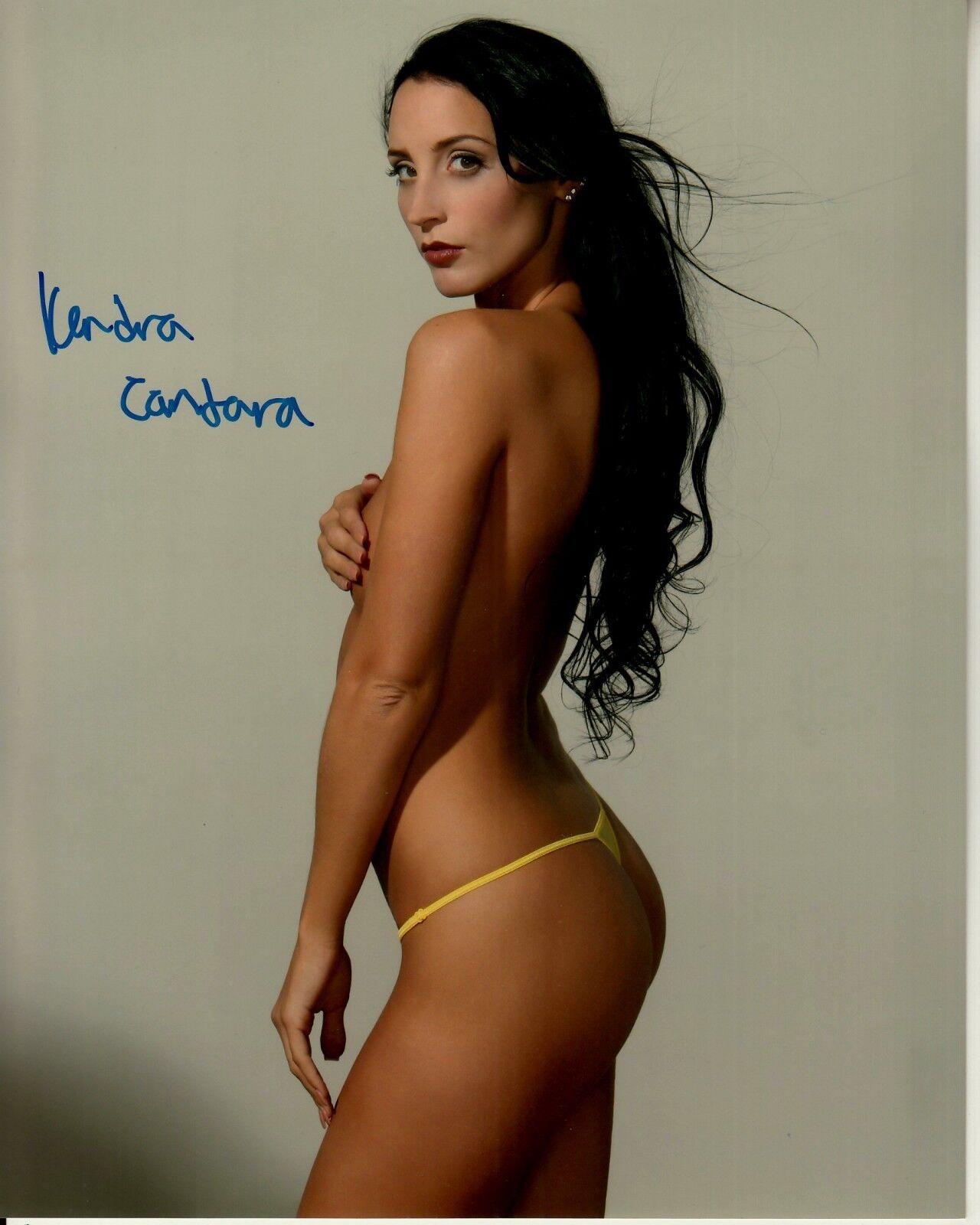 KENDRA CANTARA hand-signed NO TOP HOT SEXY IN THONG 8x10 w/ uacc rd coa PROOF