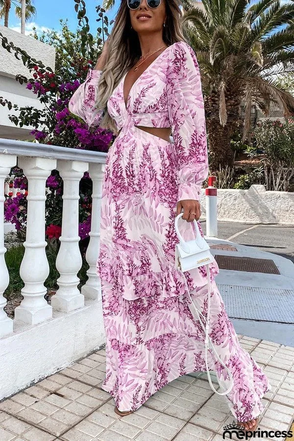 Oceans of Love Cutout Maxi Dress