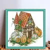 Autumn Cottage-14CT Stamped Cross Stitch 30*29cm/11.81*11.42in tapestrymarket