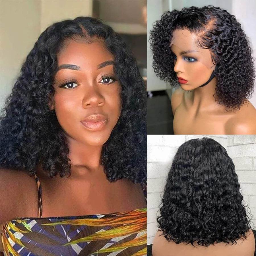 Jewtribute Hair®|Lace Wig Hair Deep Wave Short Curly Bob