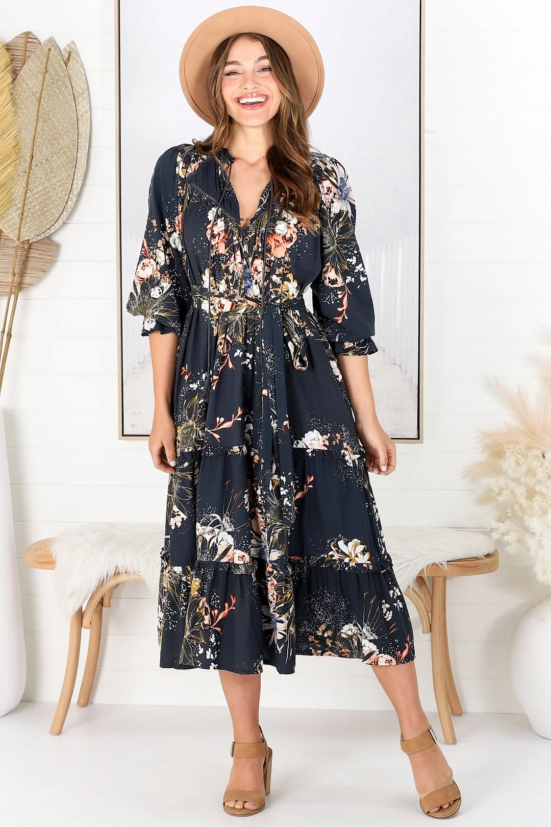 Indigo Midi Dress