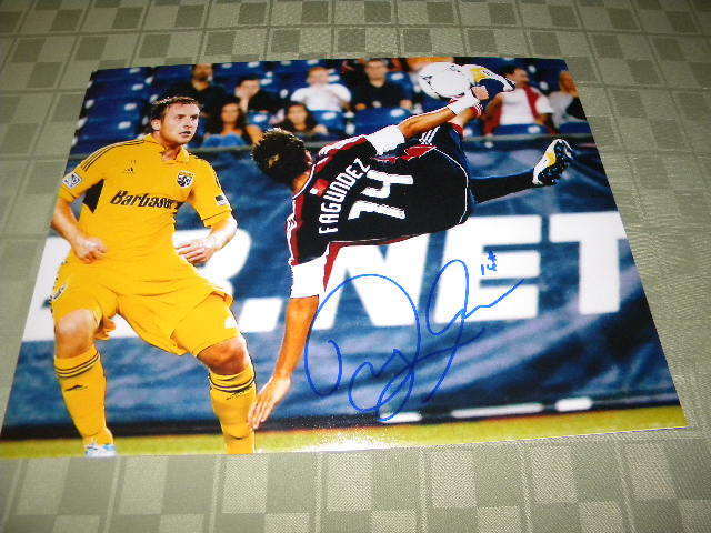 Diego Fagundez MISL Soccer NE Revolution Autographed 11 x 14