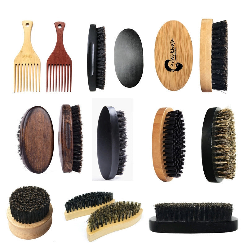 Manufacturer In Stock Special Offer Men's Curved Beard Brush Facial Beard Brush Men's Care Tools