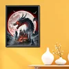 Castle And Dragon In Moonlight-11CT Stamped Cross Stitch 40*50cm/15.75*19.69in