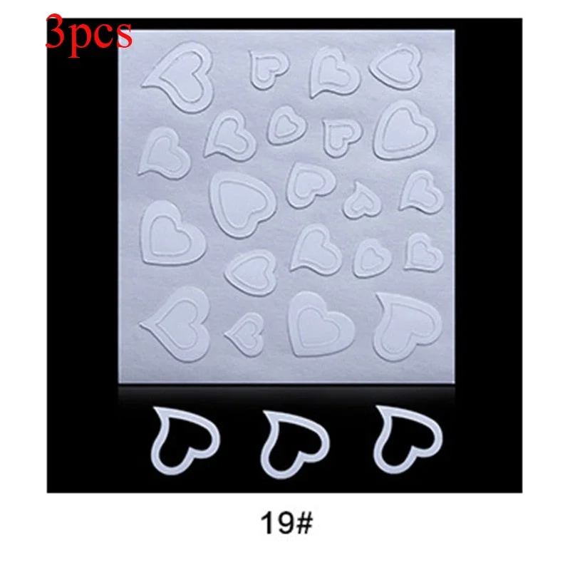 1 Sheet White French Manicure Strip Nail Art Form Fringe Tip Guides Sticker DIY Line Tips Decoration Tool-Nail Inspo