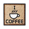 >SALE<5D DIY Diamond Painting Kit Ceramics Insulation Cartoon Pad (Coffee)
