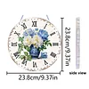 2D DIY Acrylic Vase Diamond Painting Clock Pendant w/ Clock Function Wall Decor