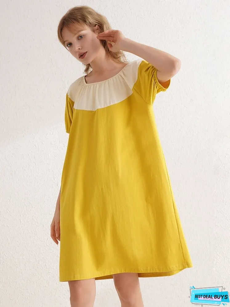 Cotton Contrast Night Dress
