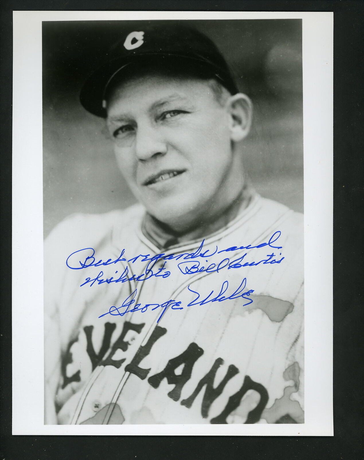 George Uhle Signed 7 1/2 x 10 Photo Poster painting Cleveland Indians Autographed