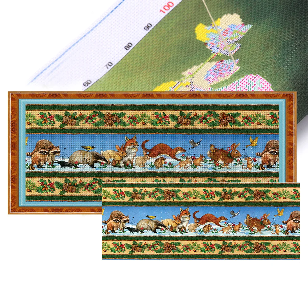 Buy Good Value Cross Stitch Kits for Beginners Kids - Colorful Animals 11  CT 15X 13, DIY Handmade Needlework Set Cross-St Accurate Stamped Patterns  Embroidery Frameless Green K549 Online at desertcartUAE