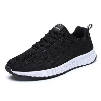 Casual Shoes For Women Fashion Breathable Walking Mesh Flat Shoes Sneakers Women 2021 Gym Vulcanized Shoes White Female Footwear