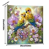 (Pre-Framed)Diamond Painting-DIY Crystal Rhinestone Two Bird(25x25cm)