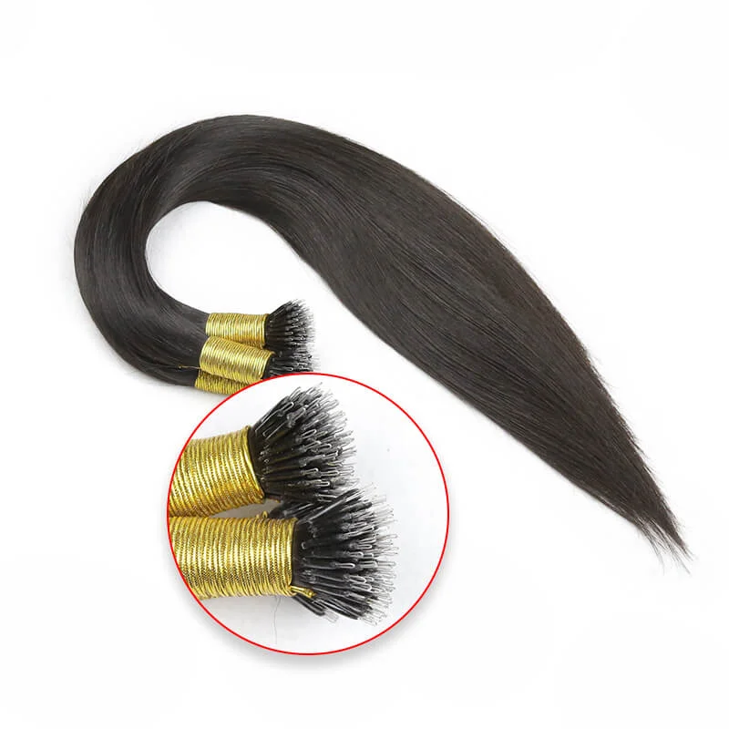 Nano Ring Hair Extensions #1b Off Black 100Gram Per Pack