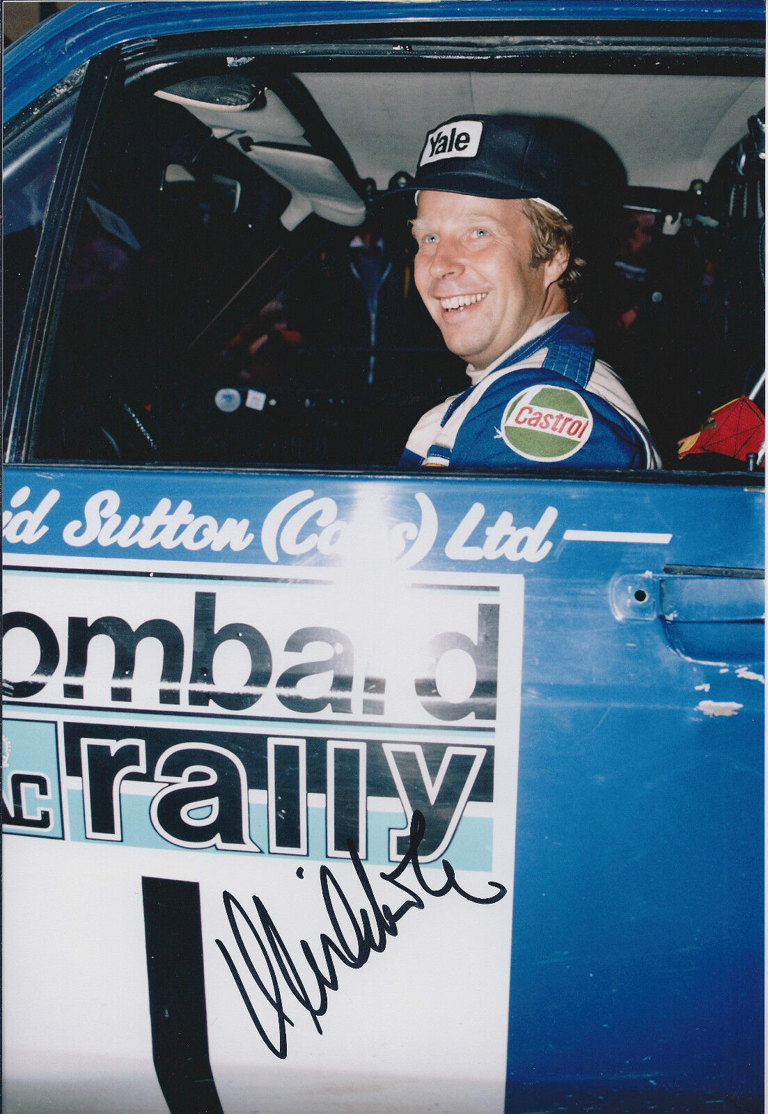 Hannu MIKKOLA SIGNED AUTOGRAPH 12x8 Photo Poster painting AFTAL COA Rally Driver Finland Ford