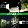 APLOS F60 Zoom Rechargeable Flashlight, 6000 Lumens Super Bright LED Flashlights, 5 Modes Zoomable Waterproof Tactical Flash Lights Torch for Emergency, Outdoor, Home, Camping, Hiking APLOS Dive Light Official